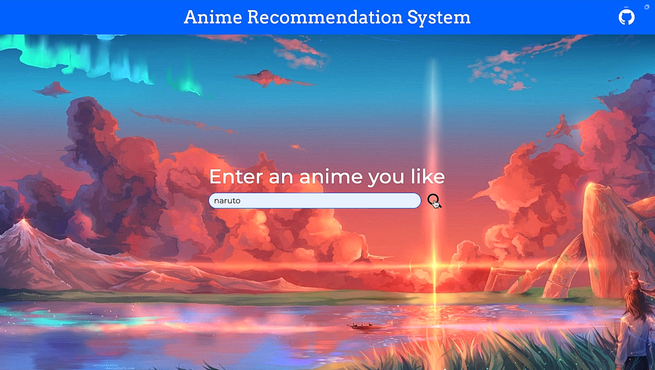 anime recommendation system